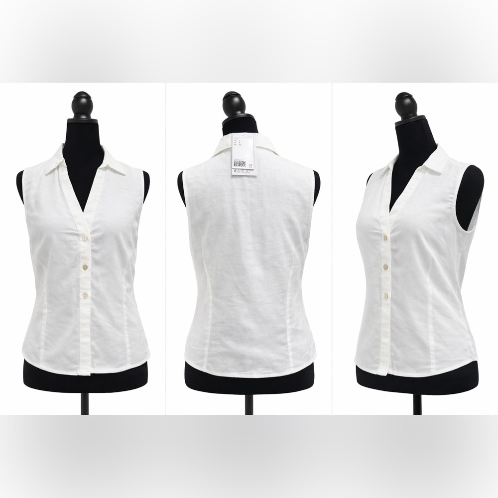 White tennis tank button up